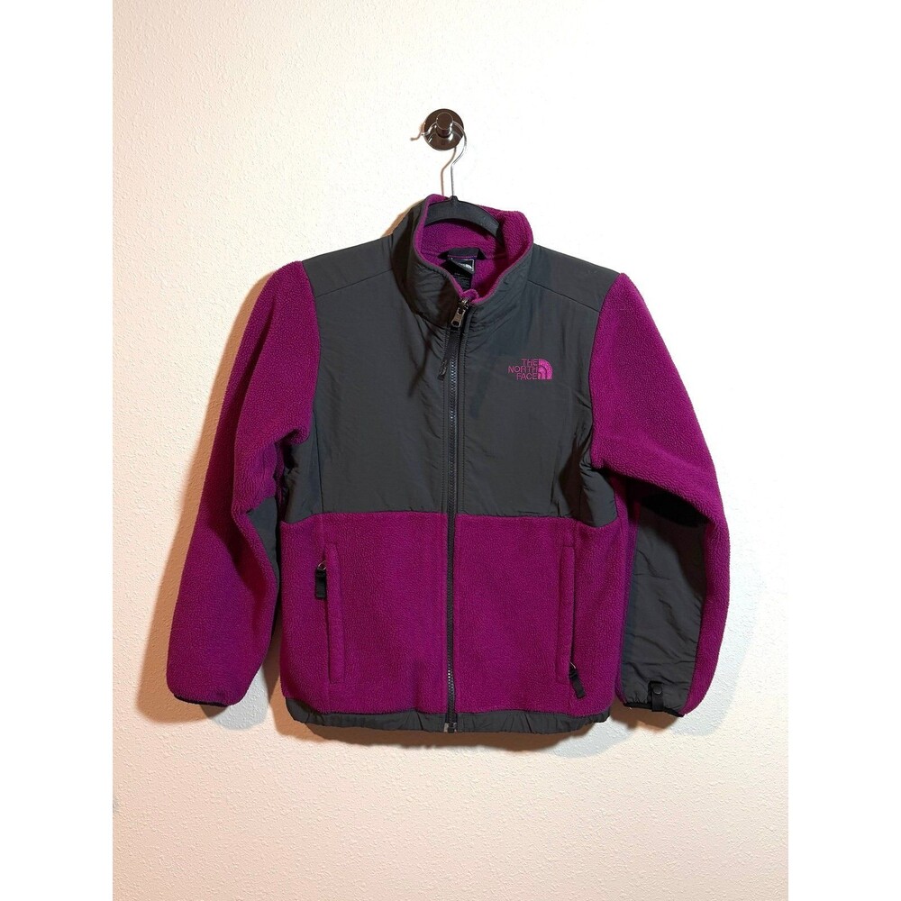 The North Face Youth Girls Fleece Jacket in Magenta & Dark Gray Size Med (10/12)
